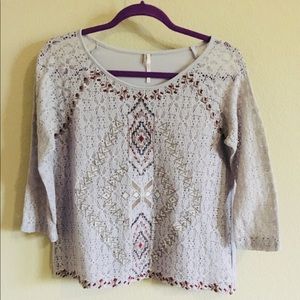 Free People Embroidered Top